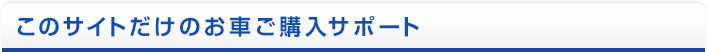 このサイトだけのお車ご購入サポート